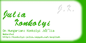 julia konkolyi business card